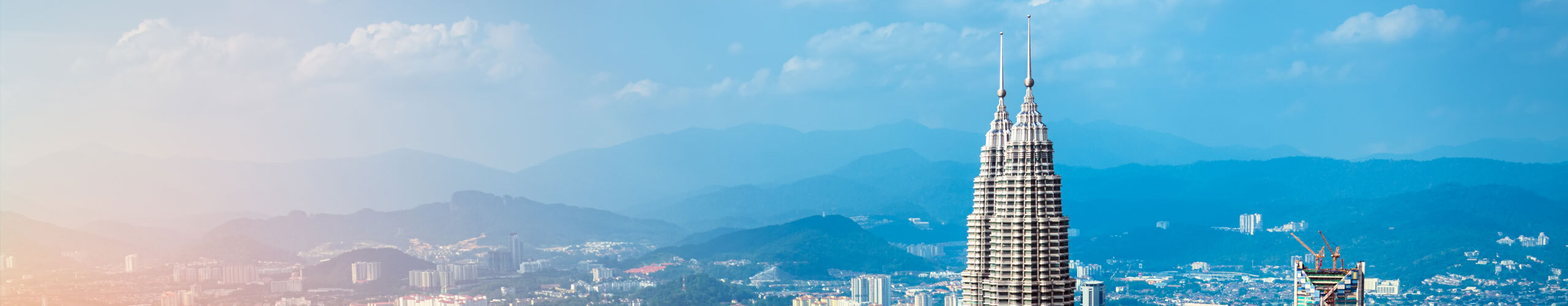 A scenic view of the peak of the twin tower, Kuala Lumpur City Centre (KLCC), abode for hot jobs.